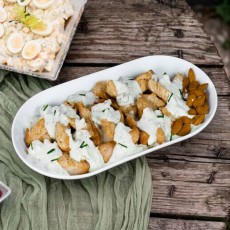 Piept de curcan cu sos de migdale